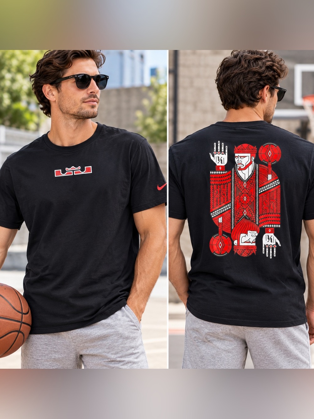 Nike LeBron James Playing Card King Dri-FIT T-Shirt Black Men’s 2XL XXL